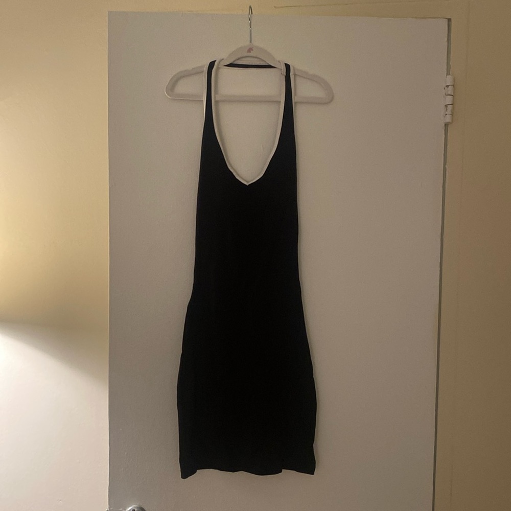 Black with white detail dress